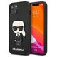 Original Case IPHONE 13 MINI Karl Lagerfeld Hardcase Saffiano Ikonik Karl's Patch (KLHCP13SOKPK) black 3666339028176