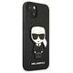 Original Case IPHONE 13 MINI Karl Lagerfeld Hardcase Saffiano Ikonik Karl's Patch (KLHCP13SOKPK) black 3666339028176