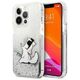 Original Case IPHONE 13 PRO MAX Karl Lagerfeld Hardcase Liquid Glitter Choupette Fun (KLHCP13XGCFS) silver 3666339029005