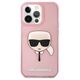 Original Case IPHONE 13 PRO MAX Karl Lagerfeld Hardcase Glitter Karl`s Head (KLHCP13XKHTUGLP) pink 3666339027568