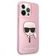 Original Case IPHONE 13 PRO MAX Karl Lagerfeld Hardcase Glitter Karl`s Head (KLHCP13XKHTUGLP) pink 3666339027568
