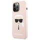 Original Case IPHONE 13 PRO MAX Karl Lagerfeld Hardcase Silicone Karl`s Head (KLHCP13XSLKHLP) light pink 3666339027766