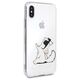 Original Case IPHONE X / XS Karl Lagerfeld Hardcase Choupette Fun (KLHCPXCFNRC) transparent 3700740435984