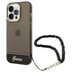 Case IPHONE 14 PRO Guess Hardcase Translucent Stap Pearl black 3666339064181