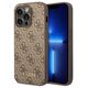 Original Case IPHONE 14 PRO MAX Guess Hard Case 4G Metal Gold Logo brown 3666339094102