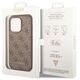 Original Case IPHONE 14 PRO MAX Guess Hard Case 4G Metal Gold Logo brown 3666339094102