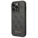 Original Case IPHONE 14 PRO MAX Guess Hard Case 4G Metal Gold Logo gray 3666339094065