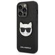 Original Case IPHONE 14 PRO Karl Lagerfeld Hardcase Saffiano Choupette Head Patch black 3666339076979