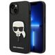 Original Case IPHONE 14 PLUS Karl Lagerfeld Hardcase Saffiano Karl`s Head Patch black 3666339077044