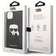 Original Case IPHONE 14 PLUS Karl Lagerfeld Hardcase Saffiano Karl`s Head Patch black 3666339077044