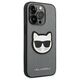 Original Case IPHONE 14 PRO MAX Karl Lagerfeld Hardcase Saffiano Choupette Head Patch silver 3666339077020