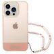 Original Case IPHONE 14 PRO Guess Hardcase Translucent Pearl Strap pink 3666339064303