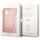 Original Case IPHONE 14 PRO Guess Hardcase Translucent Pearl Strap pink 3666339064303