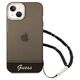 Original Case IPHONE 14 PLUS Guess Hardcase Translucent Pearl Strap black 3666339064174