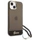 Original Case IPHONE 14 PLUS Guess Hardcase Translucent Pearl Strap black 3666339064174