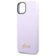 Original Case IPHONE 14 Guess Hard Case Silicone Vintage Gold Logo purple 3666339064969