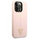 Case IPHONE 14 PRO MAX Guess Hardcase Silicone Triangle pink 3666339065959