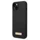 Original Case IPHONE 14 PLUS Guess Hard Case Silicone Logo Plate MagSafe black 3666339070236