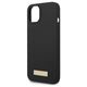 Original Case IPHONE 14 PLUS Guess Hard Case Silicone Logo Plate MagSafe black 3666339070236