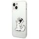 Original Case IPHONE 14 PLUS Karl Lagerfeld Hardcase Choupette Fun transparent 3666339086497
