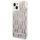 Original Case IPHONE 14 Karl Lagerfeld Hardcase Liquid Glitter Monogram silver 3666339076276