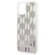 Original Case IPHONE 14 Karl Lagerfeld Hardcase Liquid Glitter Monogram silver 3666339076276