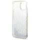 Original Case IPHONE 14 Karl Lagerfeld Hardcase Liquid Glitter Monogram silver 3666339076276