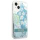Case IPHONE 14 PLUS Guess Hardcase Flower Liquid Glitter green 3666339088439