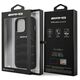 Case IPHONE 14 PRO MAX Mercedes AMG Hardcase Leather Debossed Lines (AMHCP14XGSEBK) black 3666339071417