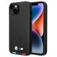 Original Case IPHONE 14 PLUS BMW Leather Stamp Tricolor (BMHCP14M22PTDK) black 3666339066819