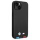 Original Case IPHONE 14 BMW Leather Stamp Tricolor MagSafe (BMHMP14S22PTDK) black 3666339089306
