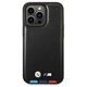 Original Case IPHONE 14 PRO MAX BMW Leather Stamp Tricolor MagSafe (BMHMP14X22PTDK) black 3666339089337