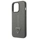 Original Case IPHONE 14 PRO Guess Hardcase Saffianotriangle Logo (GUHCP14LPSATLG) silver 3666339065461