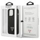 Original Case IPHONE 14 PRO Guess Hardcase Saffianotriangle Logo (GUHCP14LPSATLK) black 3666339065386