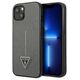 Original Case IPHONE 14 Guess Hardcase Saffianotriangle Logo (GUHCP14SPSATLG) silver 3666339065447