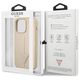 Original Case IPHONE 14 PRO MAX Guess Hardcase Saffianotriangle Logo (GUHCP14XPSATLE) beige 3666339065430