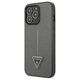 Original Case IPHONE 14 PRO MAX Guess Hardcase Saffianotriangle Logo (GUHCP14XPSATLG) silver 3666339065478