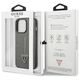 Original Case IPHONE 14 PRO MAX Guess Hardcase Saffianotriangle Logo (GUHCP14XPSATLG) silver 3666339065478