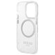 Original Case IPHONE 14 PRO Guess Hard Case Metal Outline Magsafe (GUHMP14LHTRMS) silver 3666339069841