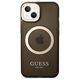 Original Case IPHONE 14 PLUS Guess Hard Case Gold Outline Translucent MagSafe (GUHMP14MHTCMK) black 3666339069599