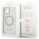 Original Case IPHONE 14 PLUS Guess Hard Case Metal Outline Magsafe (GUHMP14MHTRMD) gold 3666339069711
