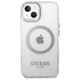 Original Case IPHONE 14 PLUS Guess Hard Case Metal Outline Magsafe (GUHMP14MHTRMS) silver 3666339069834