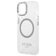 Original Case IPHONE 14 PLUS Guess Hard Case Metal Outline Magsafe (GUHMP14MHTRMS) silver 3666339069834