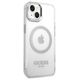 Original Case IPHONE 14 Guess Hard Case Metal Outline Magsafe (GUHMP14SHTRMS) silver 3666339069827