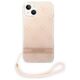Original Case IPHONE 14 PLUS Guess Hardcase 4G Print Strap (GUOHCP14MH4STP) pink 3666339093884