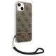 Original Case IPHONE 14 PLUS Guess Hardcase 4G Print Strap (GUOHCP14MH4STW) brown 3666339093846