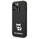 Original Case IPHONE 14 PRO Karl Lagerfeld Hardcase Silicone Choupette Body (KLHCP14LSLCTBK) black 3666339076573