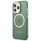 Original Case IPHONE 13 PRO Guess Hard Case Gold Outline Translucent MagSafe (GUHMP13LHTCMA) khaki 3666339057077