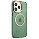 Original Case IPHONE 13 PRO Guess Hard Case Gold Outline Translucent MagSafe (GUHMP13LHTCMA) khaki 3666339057077