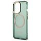 Original Case IPHONE 13 PRO Guess Hard Case Gold Outline Translucent MagSafe (GUHMP13LHTCMA) khaki 3666339057077